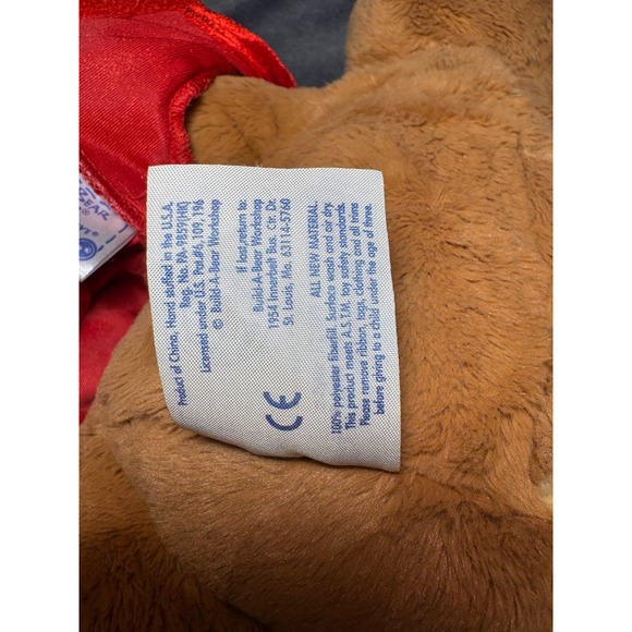 Build-A-Bear Holly the Moose Christmas Plush Snowflake Dress Red Bow 16" Retired - Picture 5 of 7